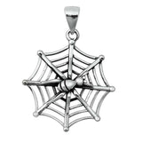 Sterling Silver Spiderweb Plain Pendant