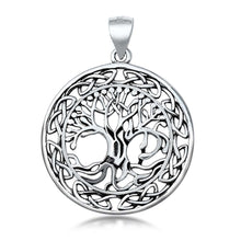 Load image into Gallery viewer, Sterling Silver Tree of Life w/ Roots Plain Pendant