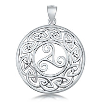 Load image into Gallery viewer, Sterling Silver Triskelion Plain Pendant