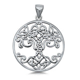 Sterling Silver Celtic Tree of Life Plain Pendant