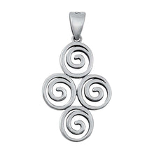 Load image into Gallery viewer, Sterling Silver Swirls Plain Pendant