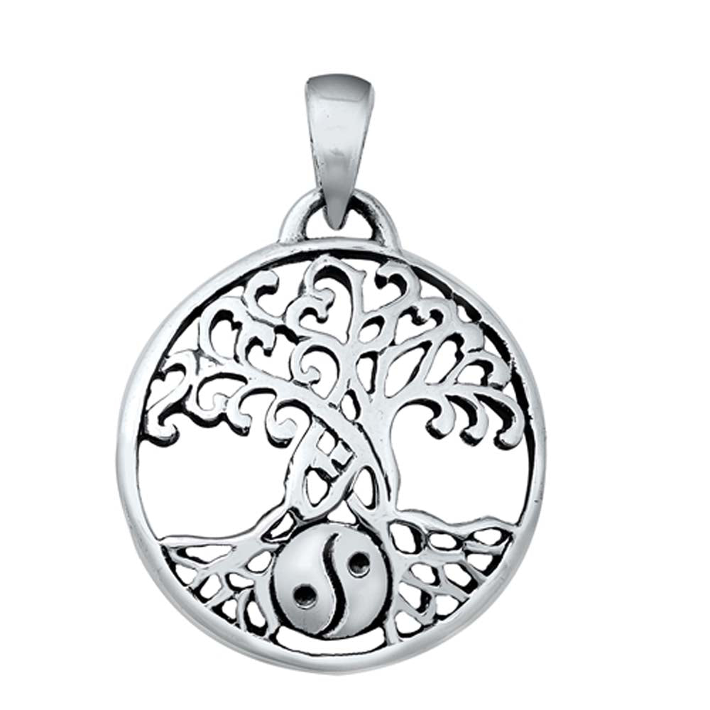 Sterling Silver Tree of Life Plain Pendant