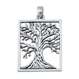 Sterling Silver Tree Plain Pendant