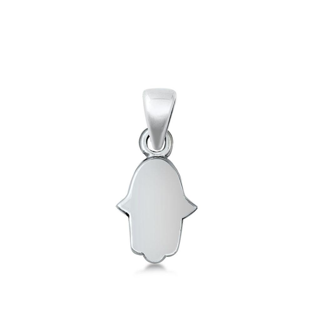 Sterling Silver Hamsa Pendant - silverdepot