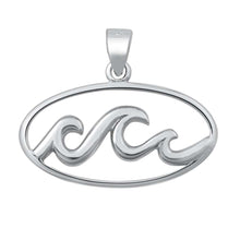 Load image into Gallery viewer, Sterling Silver Waves Pendant