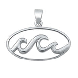 Sterling Silver Waves Pendant