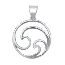 Load image into Gallery viewer, Sterling Silver Wave Pendant