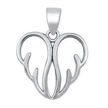 Load image into Gallery viewer, Sterling Silver Heart Wings Pendant