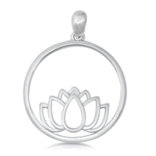 Load image into Gallery viewer, Sterling Silver Lotus Plain Pendant - silverdepot