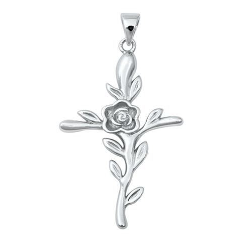 Sterling Silver Cross Plain Pendant