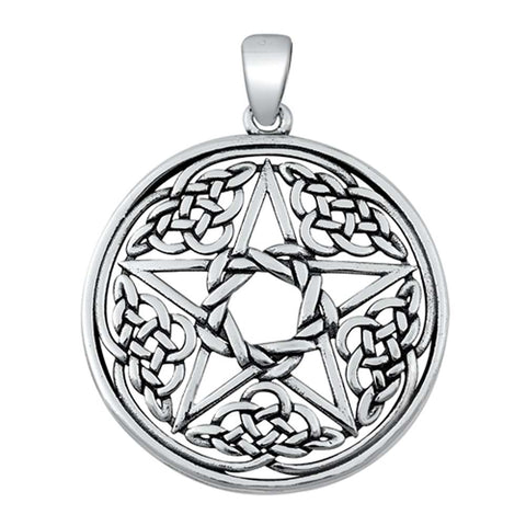 Sterling Silver Celtic Star Plain Pendant