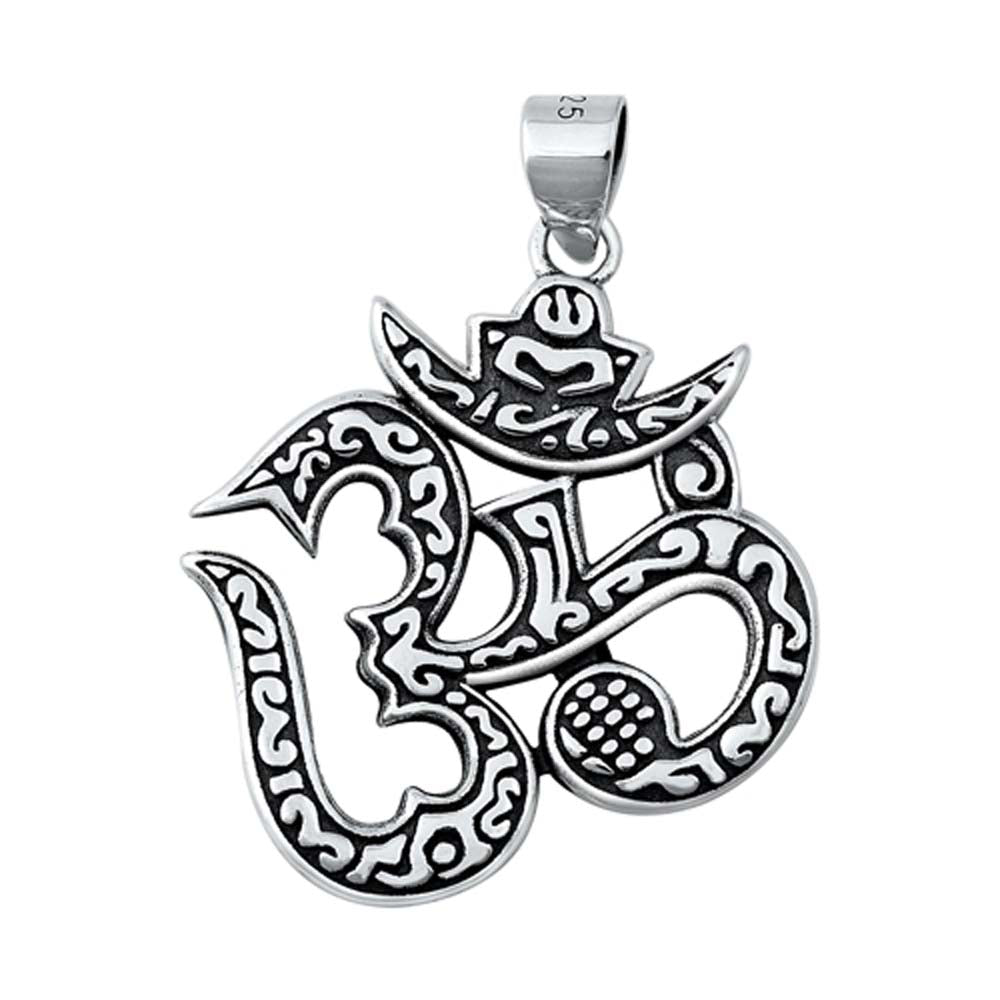 Sterling Silver Celtic Crescent Moon Plain Pendant