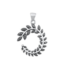 Load image into Gallery viewer, Sterling Silver Oxidized Bali Fern Pendant - silverdepot