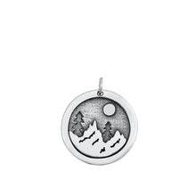 Load image into Gallery viewer, Sterling Silver Oxidized Moonlight Forest Pendant - silverdepot