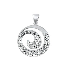 Load image into Gallery viewer, Sterling Silver Oxidized Filigree Spiral Pendant - silverdepot