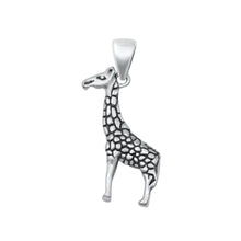 Load image into Gallery viewer, Sterling Silver Oxidized Giraffe Pendant - silverdepot
