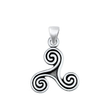 Load image into Gallery viewer, Sterling Silver Oxidized Triskele Pendant - silverdepot