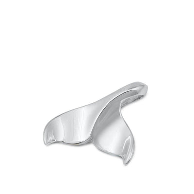 Sterling Silver Oxidized Whale Tail Pendant - silverdepot