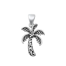Load image into Gallery viewer, Sterling Silver Oxidized Palm Tree Pendant - silverdepot