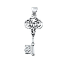 Load image into Gallery viewer, Sterling Silver Oxidized Celtic Key Pendant - silverdepot