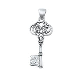 Sterling Silver Oxidized Celtic Key Pendant