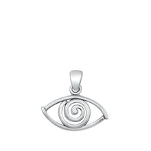 Load image into Gallery viewer, Sterling Silver Oxidized Evil Eye Pendant - silverdepot