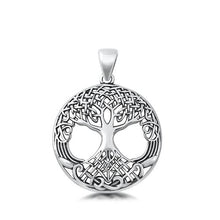 Load image into Gallery viewer, Sterling Silver Oxidized Tree of Life Pendant