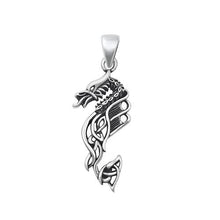 Load image into Gallery viewer, Sterling Silver Oxidized Dragon Pendant