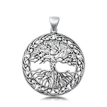 Load image into Gallery viewer, Sterling Silver Oxidized Tree Of Life Pendant