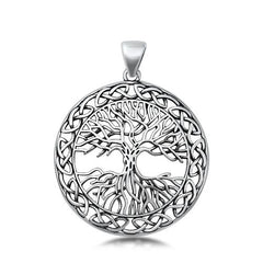 Sterling Silver Oxidized Tree Of Life Pendant