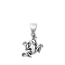 Load image into Gallery viewer, Sterling Silver Oxidized Frog Pendant
