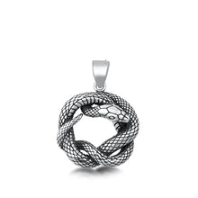 Load image into Gallery viewer, Sterling Silver Oxidized Snake Pendant