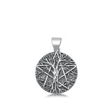 Sterling Silver Oxidized Tree of Life and Star Pendant