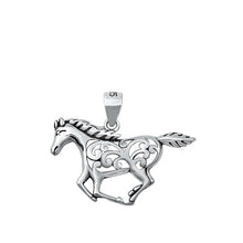 Load image into Gallery viewer, Sterling Silver Oxidized Horse Pendant