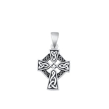 Load image into Gallery viewer, Sterling Silver Oxidized Celtic Cross Pendant