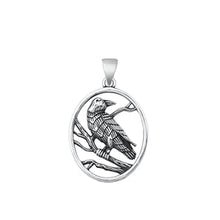 Load image into Gallery viewer, Sterling Silver Oxidized Bird Pendant