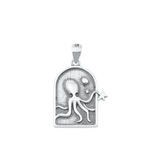 Load image into Gallery viewer, Sterling Silver Oxidized Octopus Pendant-19.6 mm