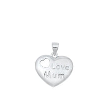 Load image into Gallery viewer, Sterling Silver Rhodium Plated Love Mum Pendant