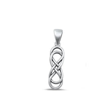 Load image into Gallery viewer, Sterling Silver Oxidized Double Infinity Pendant Face Height-19.7mm