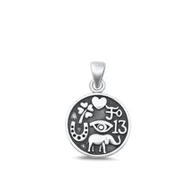 Load image into Gallery viewer, Sterling Silver Oxidized Lucky Symbols Plain Pendant Face Height-16.8mm