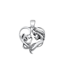 Load image into Gallery viewer, Sterling Silver Oxidized Mother and Child Pendant