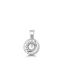 Load image into Gallery viewer, Sterling Silver Oxidized Sun and Moon Pendant
