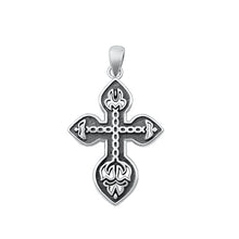 Load image into Gallery viewer, Sterling Silver Oxidized Cross Pendant-23.8mm