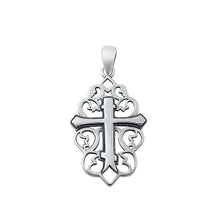 Load image into Gallery viewer, Sterling Silver Oxidized Cross Pendant-24mm