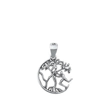 Load image into Gallery viewer, Sterling Silver Oxidized Tree and Man Pendant