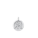 Sterling Silver Rhodium Plated Chinese Zodiac Dog Pendant