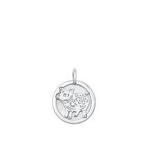 Load image into Gallery viewer, Sterling Silver Rhodium Plated Chinese Zodiac PIG Pendant