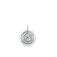 Load image into Gallery viewer, Sterling Silver Rhodium Plated Chinese Zodiac Snake Pendant