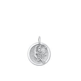Sterling Silver Rhodium Plated Chinese Zodiac Tiger Pendant