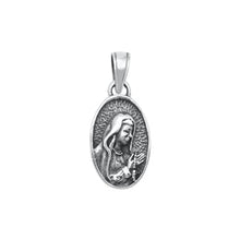 Load image into Gallery viewer, Sterling Silver Oxidized Virgin Mary Pendant-19 mm